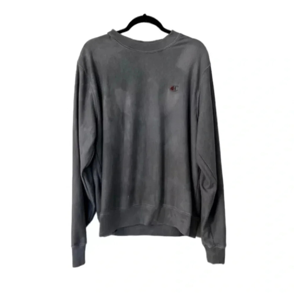 Champion Reverse Weave Women's Long Sleeve Crew Neck Cotton Sweatshirt Sz L GUC